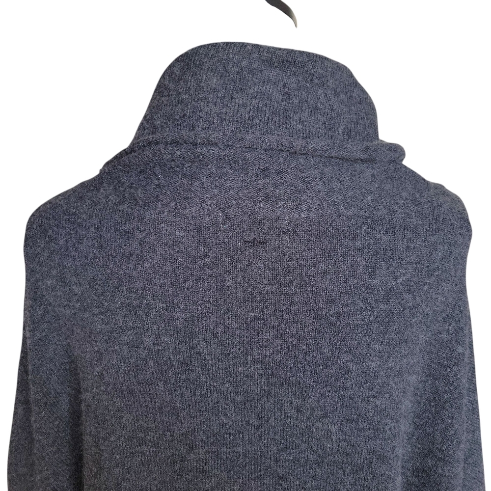 Tyler Boe Gray 100% Cashmere Turtleneck Cape Sweater Women's Size XS - Picture 7 of 14